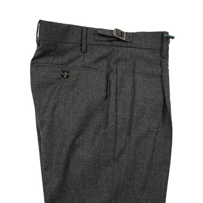 BERWICH “RETRO LONG” ウールサキソニー ワンタックスラックス グレー(dk grey) 46 | GUARDAROBA MILANO OFFICIAL STORE
