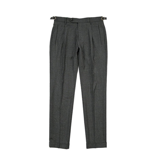 BERWICH “RETRO LONG” ウールサキソニー ワンタックスラックス グレー(dk grey) 46 | GUARDAROBA MILANO OFFICIAL STORE