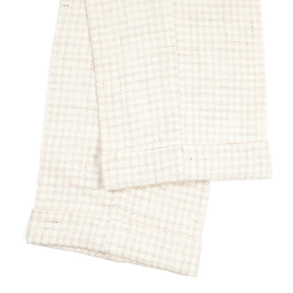 BERWICH “RETRO LONG” コットン混リネン ワンタックパンツ オフホワイト(desert) 46 | GUARDAROBA MILANO OFFICIAL STORE