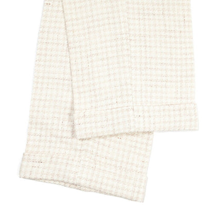 BERWICH “RETRO LONG” コットン混リネン ワンタックパンツ オフホワイト(desert) 46 | GUARDAROBA MILANO OFFICIAL STORE