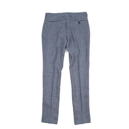 BERWICH “RETRO LONG” コットン混リネン ワンタックパンツ ネイビー(blue) 46 | GUARDAROBA MILANO OFFICIAL STORE