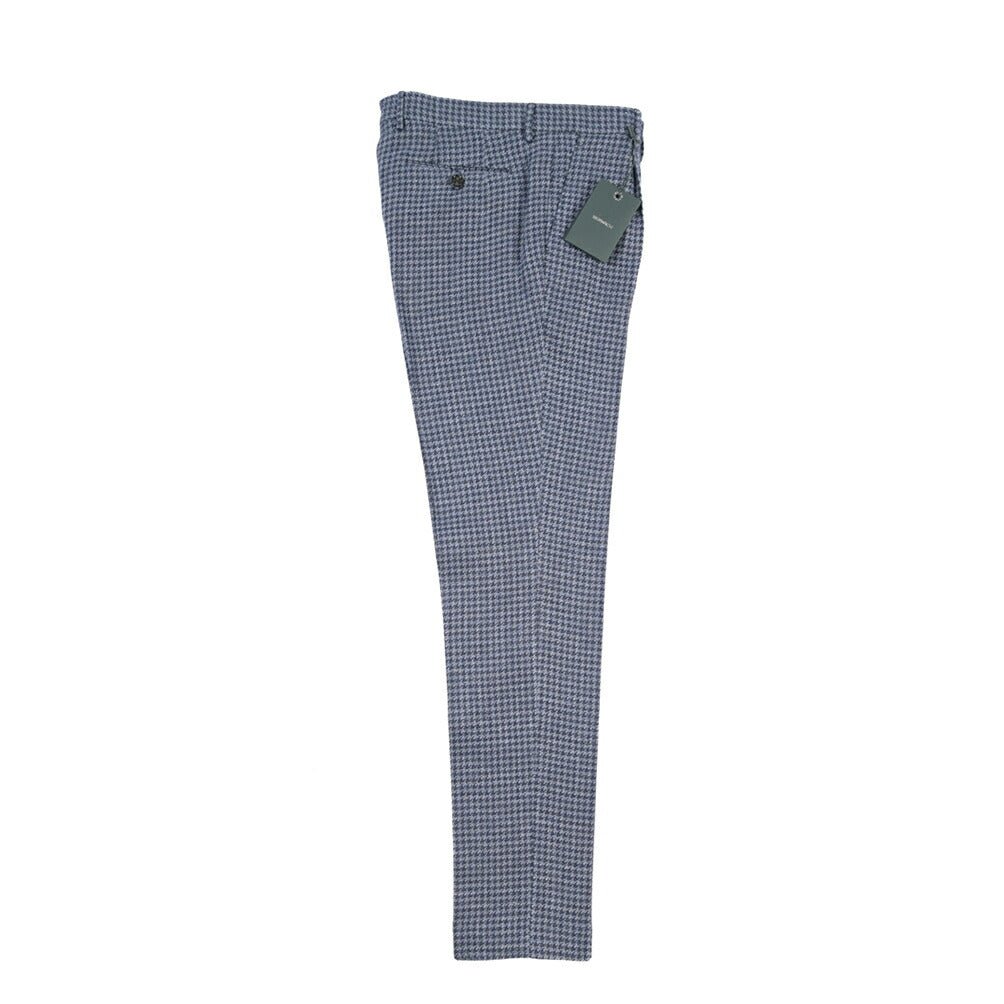 BERWICH “RETRO LONG” コットン混リネン ワンタックパンツ ネイビー(blue) 46 | GUARDAROBA MILANO OFFICIAL STORE
