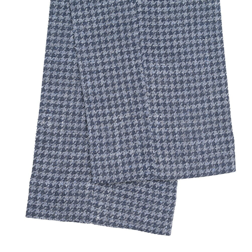 BERWICH “RETRO LONG” コットン混リネン ワンタックパンツ ネイビー(blue) 46 | GUARDAROBA MILANO OFFICIAL STORE