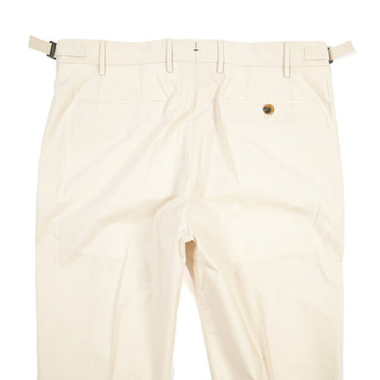 BERWICH “RETRO LONG” リヨセル混コットン ワンタックパンツ オフホワイト(ecru) 48 | GUARDAROBA MILANO OFFICIAL STORE