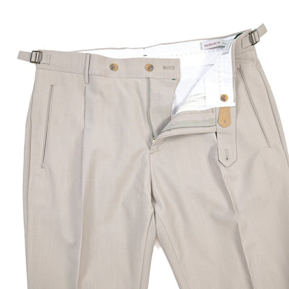 BERWICH “RETRO LONG” ストレッチウール ワンタックスラックス グレージュ(stone) 46 | GUARDAROBA MILANO OFFICIAL STORE