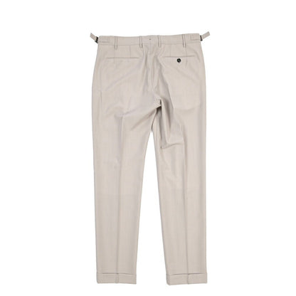 BERWICH “RETRO LONG” ストレッチウール ワンタックスラックス グレージュ(stone) 46 | GUARDAROBA MILANO OFFICIAL STORE