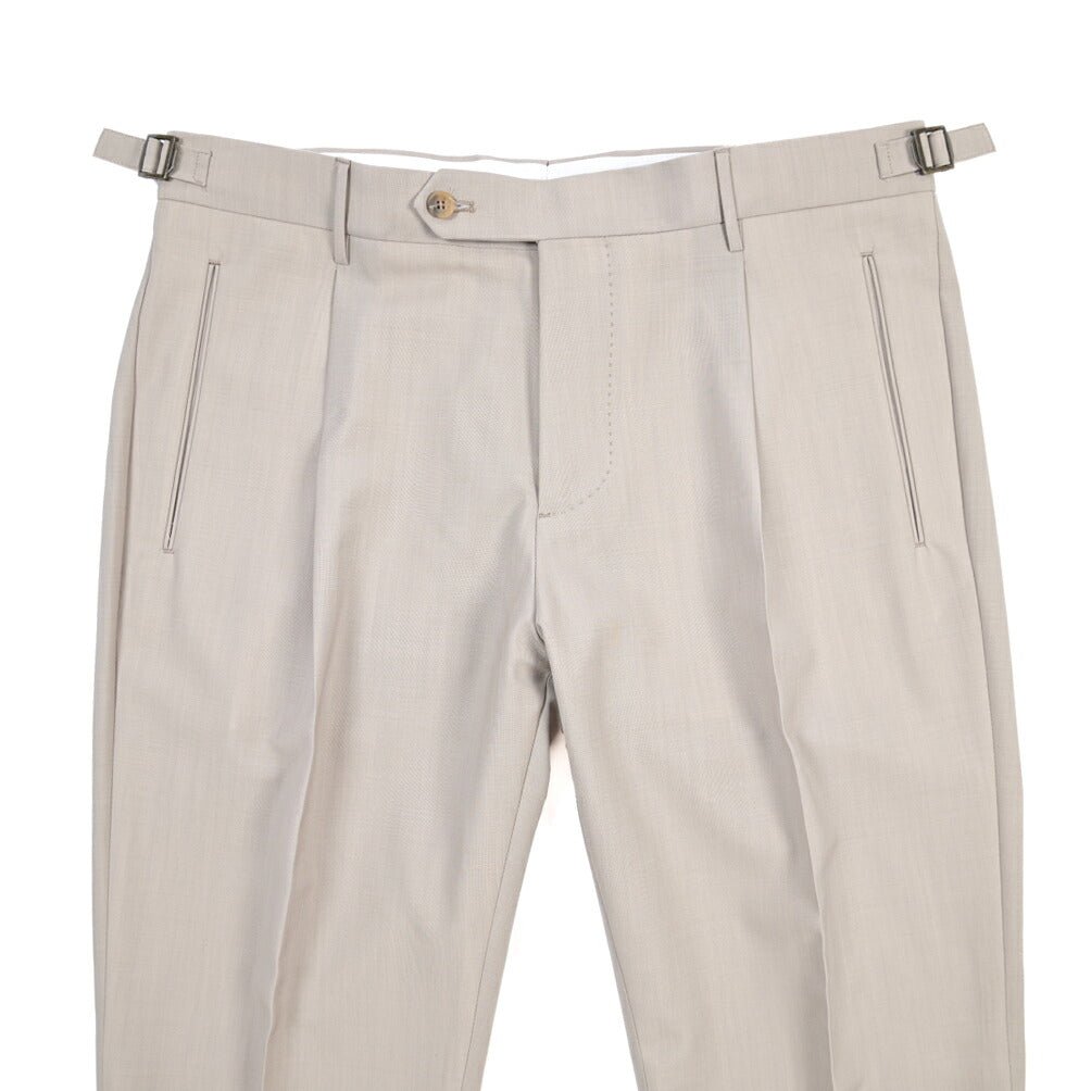 BERWICH “RETRO LONG” ストレッチウール ワンタックスラックス グレージュ(stone) 46 | GUARDAROBA MILANO OFFICIAL STORE