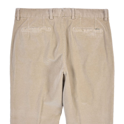 BERWICH “RETRO LONG-GD” ストレッチコットン 中畝コーデュロイワンタックパンツ ベージュ(beige208) 48 | GUARDAROBA MILANO OFFICIAL STORE