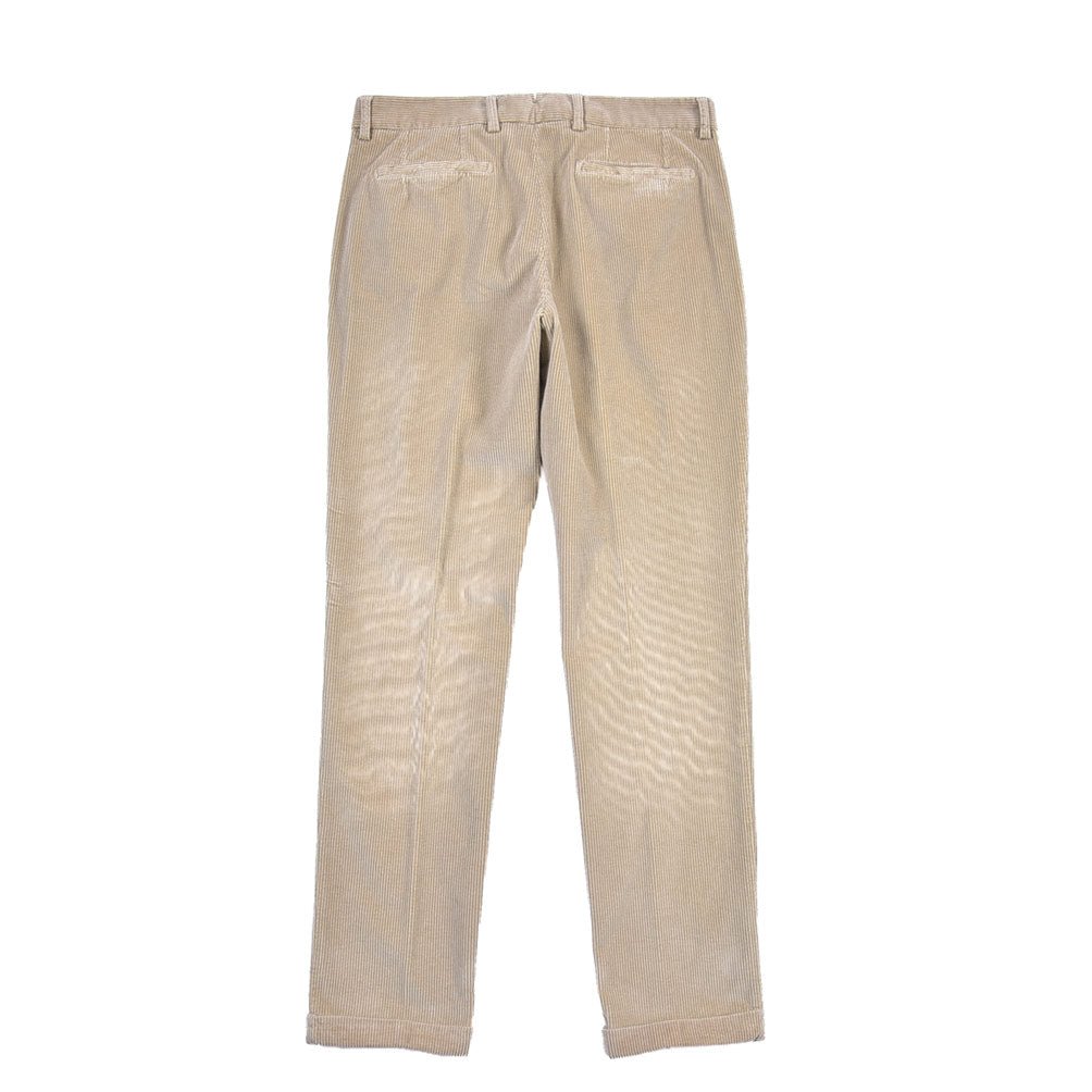 BERWICH “RETRO LONG-GD” ストレッチコットン 中畝コーデュロイワンタックパンツ ベージュ(beige208) 48 | GUARDAROBA MILANO OFFICIAL STORE