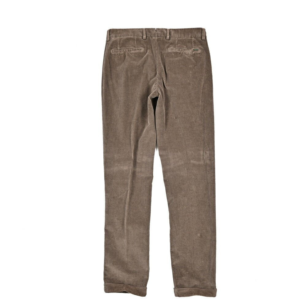 BERWICH “RETRO LONG - GD” ストレッチコットン 中畝コーデュロイワンタックパンツ ブラウン(mandorlo4627) 44 | GUARDAROBA MILANO OFFICIAL STORE