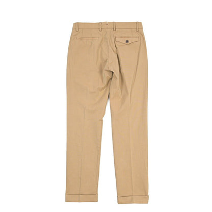 BERWICH “RETRO THECA 1P” コットン100% ワンタックチノパンツ (ソラーロ) ベージュ(khaki) 48 | GUARDAROBA MILANO OFFICIAL STORE