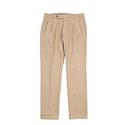 BERWICH “RETRO THECA 1P” ストレッチコットン ワンタックチノパンツ ベージュ(sabbia199) 48 | GUARDAROBA MILANO OFFICIAL STORE