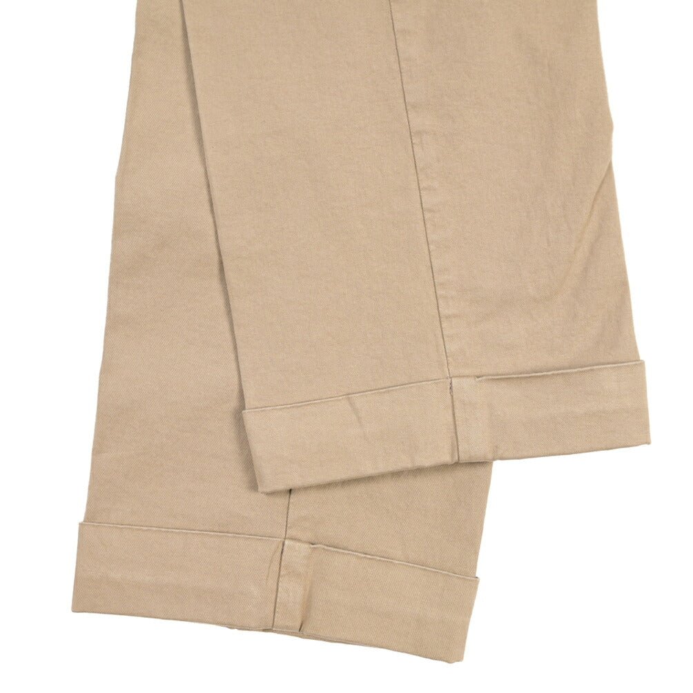 BERWICH “RETRO THECA 1P” ストレッチコットン ワンタックチノパンツ ベージュ(sabbia199) 48 | GUARDAROBA MILANO OFFICIAL STORE