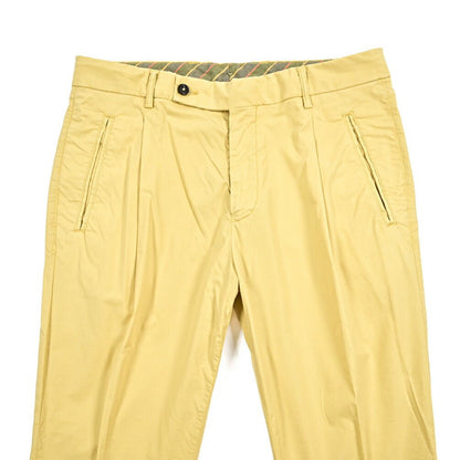 BERWICH "RETRO THECA" リヨセル混コットン ワンタックパンツ イエロー(lime4673) 50 | GUARDAROBA MILANO OFFICIAL STORE