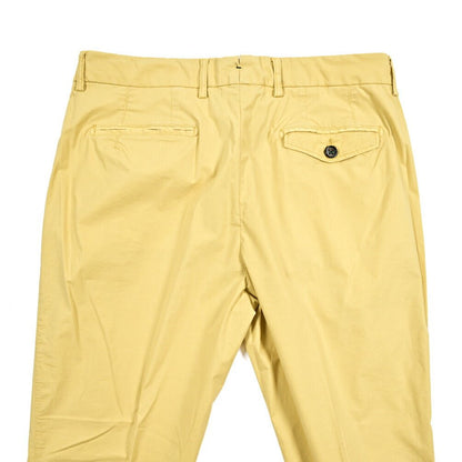 BERWICH "RETRO THECA" リヨセル混コットン ワンタックパンツ イエロー(lime4673) 50 | GUARDAROBA MILANO OFFICIAL STORE