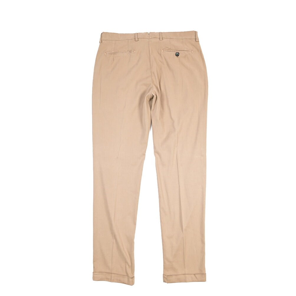 BERWICH “RETROLONG-GD” リヨセル混 ワンタックストレッチパンツ ブラウン(noce724) 48 | GUARDAROBA MILANO OFFICIAL STORE