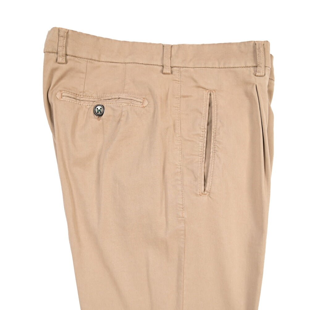 BERWICH “RETROLONG-GD” リヨセル混 ワンタックストレッチパンツ ブラウン(noce724) 48 | GUARDAROBA MILANO OFFICIAL STORE