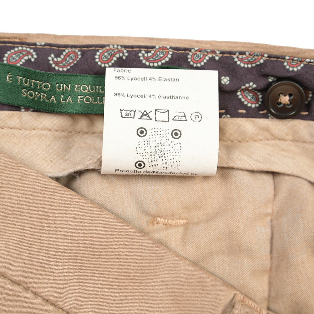 BERWICH “RETROLONG-GD” リヨセル混 ワンタックストレッチパンツ ブラウン(noce724) 48 | GUARDAROBA MILANO OFFICIAL STORE
