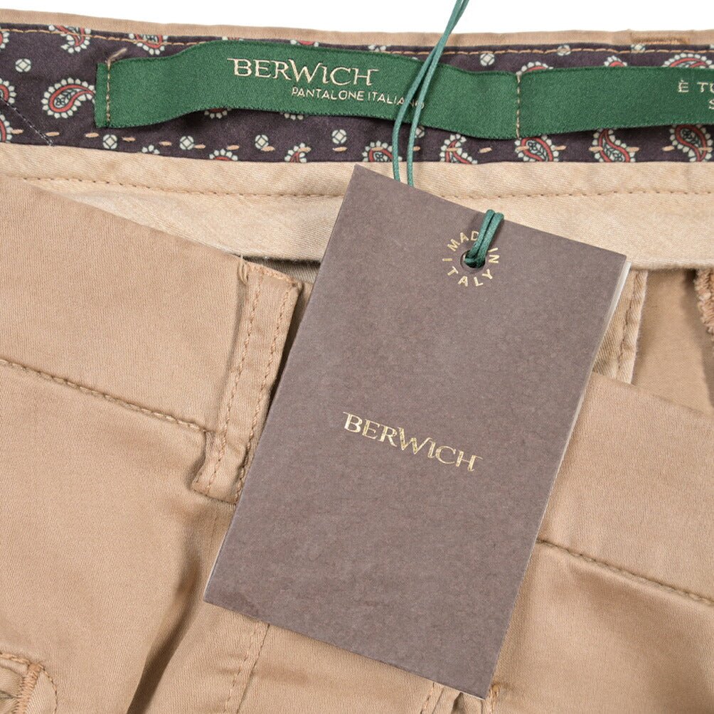 BERWICH “RETROLONG-GD” リヨセル混 ワンタックストレッチパンツ ブラウン(noce724) 48 | GUARDAROBA MILANO OFFICIAL STORE