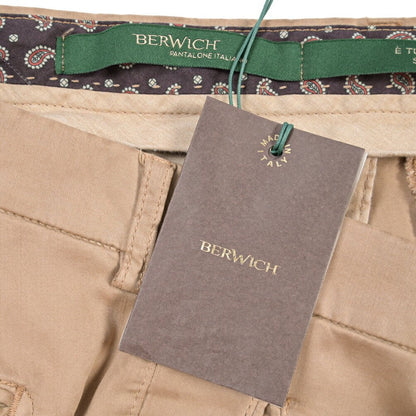 BERWICH “RETROLONG-GD” リヨセル混 ワンタックストレッチパンツ ブラウン(noce724) 48 | GUARDAROBA MILANO OFFICIAL STORE