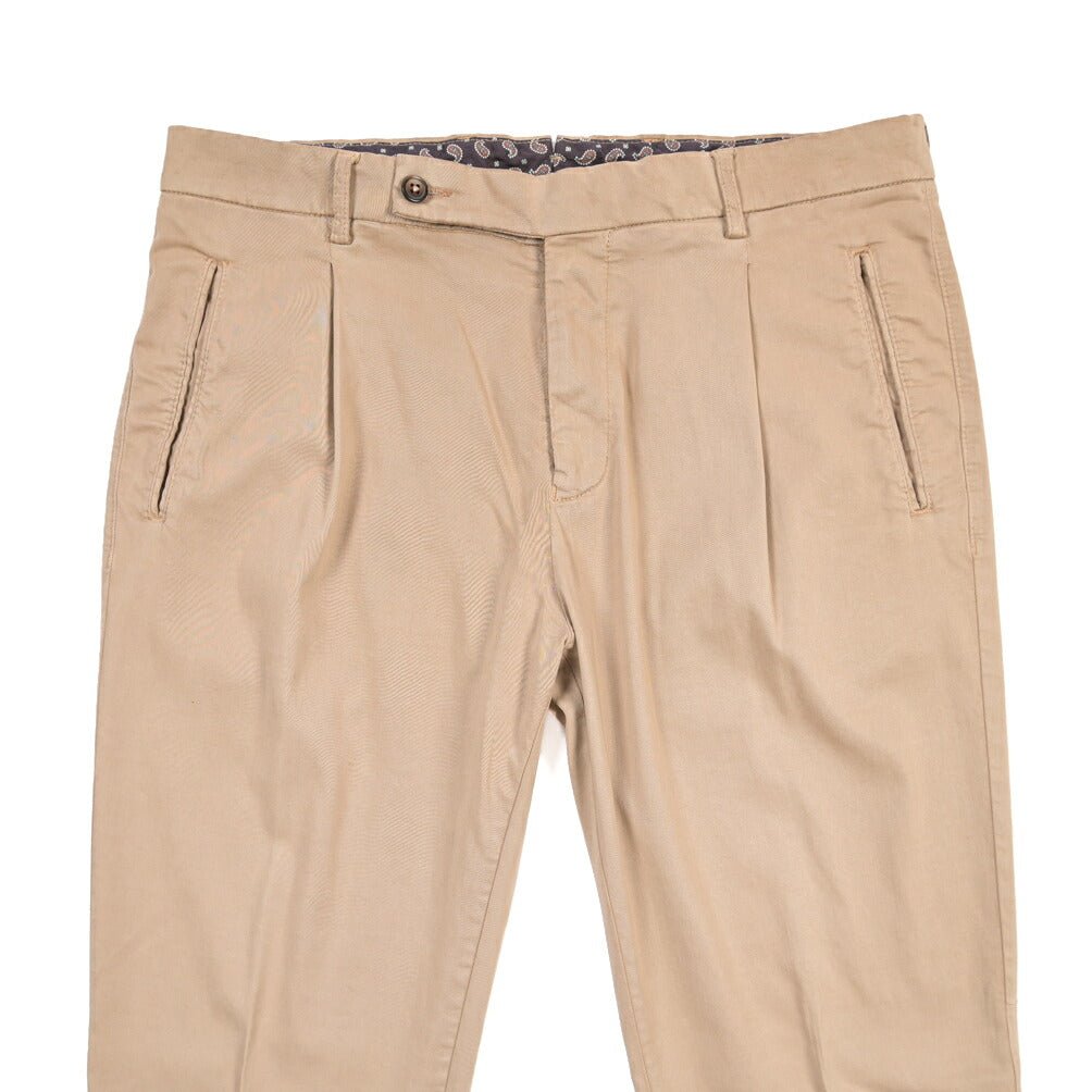 BERWICH “RETROLONG-GD” リヨセル混 ワンタックストレッチパンツ ブラウン(noce724) 48 | GUARDAROBA MILANO OFFICIAL STORE