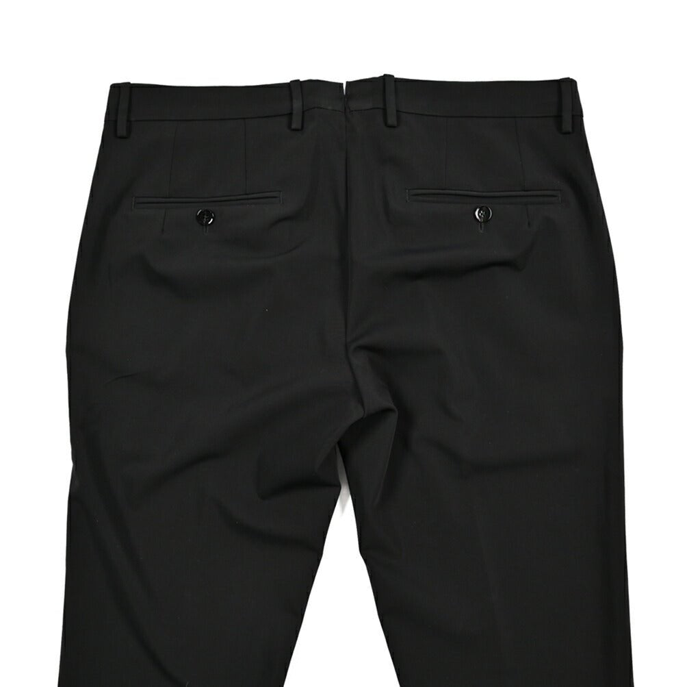 BERWICH "SC SLIM" ビスコース混 ノータックストレッチパンツ ブラック(black) 46 | GUARDAROBA MILANO OFFICIAL STORE