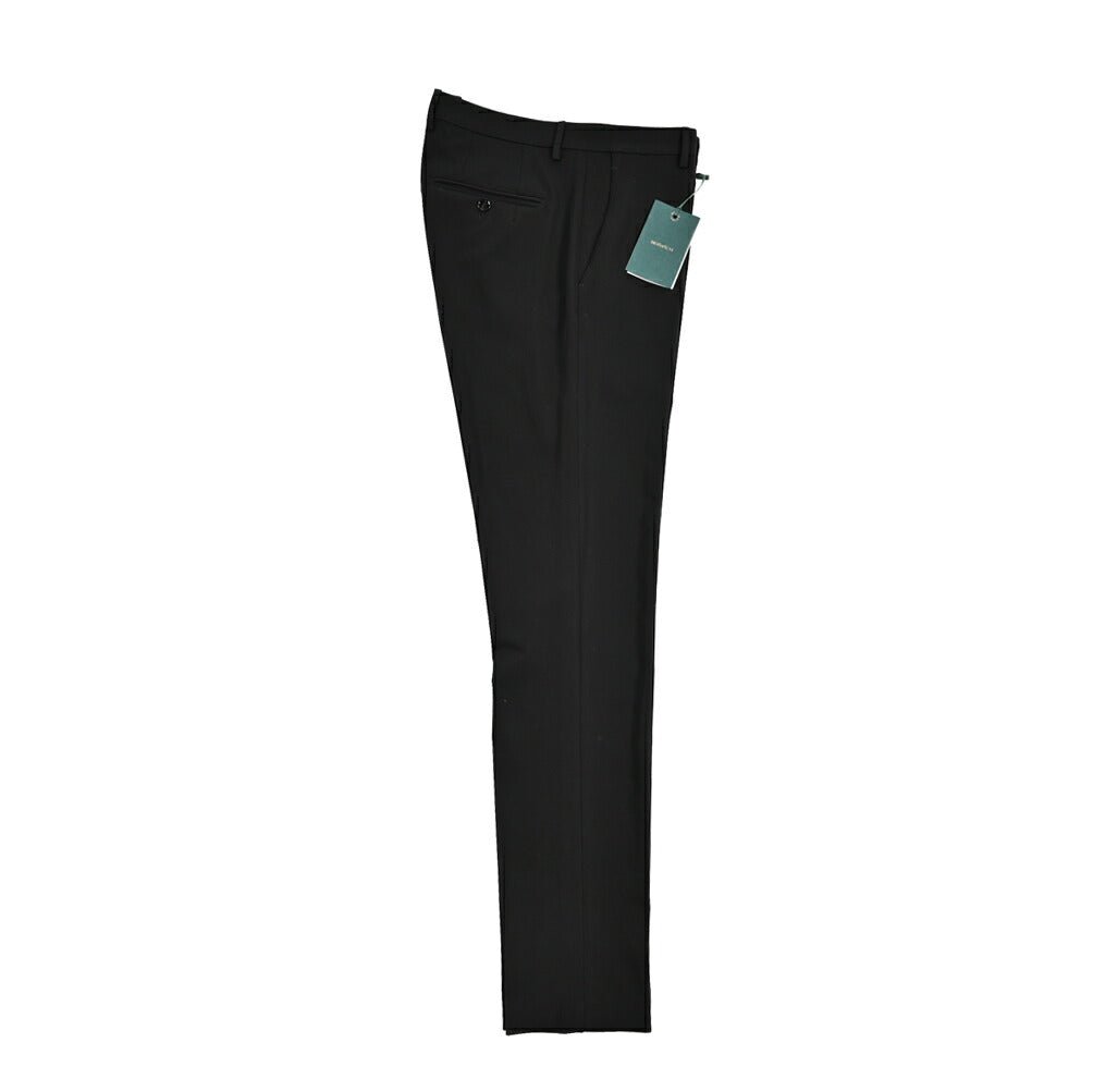 BERWICH "SC SLIM" ビスコース混 ノータックストレッチパンツ ブラック(black) 46 | GUARDAROBA MILANO OFFICIAL STORE