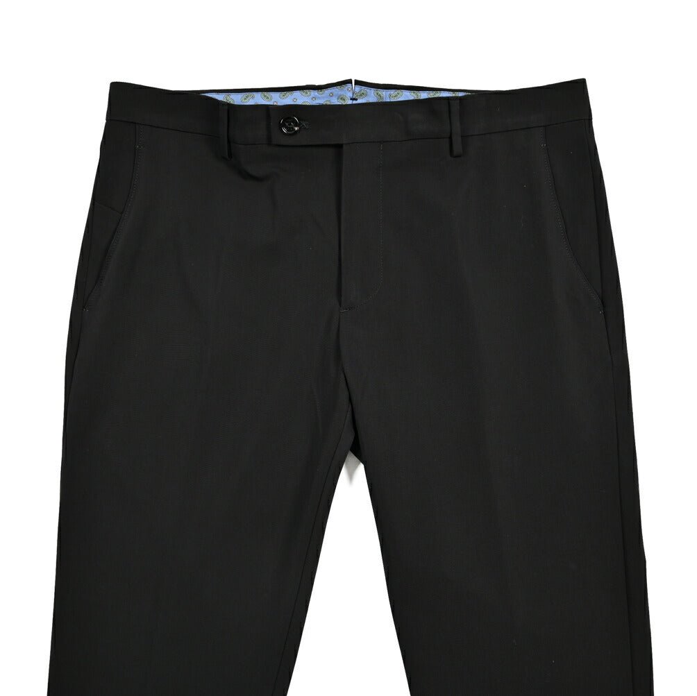 BERWICH "SC SLIM" ビスコース混 ノータックストレッチパンツ ブラック(black) 46 | GUARDAROBA MILANO OFFICIAL STORE