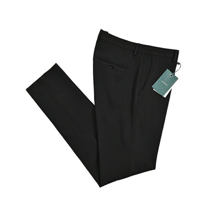 BERWICH "SC SLIM" ビスコース混 ノータックストレッチパンツ ブラック(black) 46 | GUARDAROBA MILANO OFFICIAL STORE