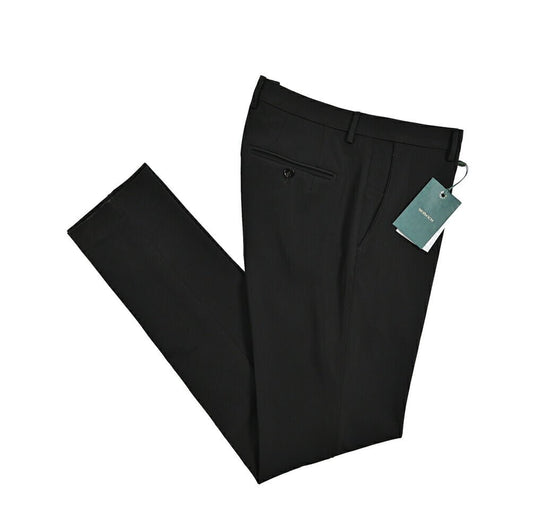 BERWICH "SC SLIM" ビスコース混 ノータックストレッチパンツ ブラック(black) 46 | GUARDAROBA MILANO OFFICIAL STORE