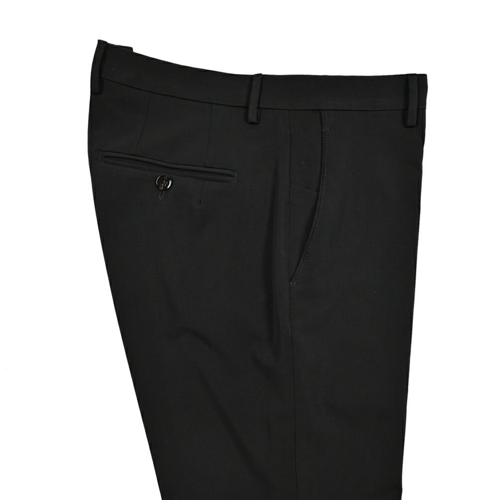 BERWICH "SC SLIM" ビスコース混 ノータックストレッチパンツ ブラック(black) 46 | GUARDAROBA MILANO OFFICIAL STORE