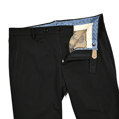 BERWICH "SC SLIM" ビスコース混 ノータックストレッチパンツ ブラック(black) 46 | GUARDAROBA MILANO OFFICIAL STORE