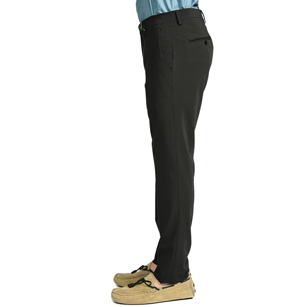 BERWICH "SC SLIM" ビスコース混 ノータックストレッチパンツ ブラック(black) 46 | GUARDAROBA MILANO OFFICIAL STORE