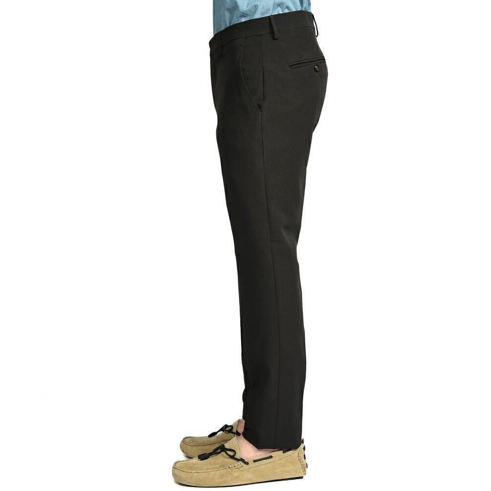 BERWICH "SC SLIM" ポリエステル混 ノータックストレッチパンツ ブラック(black) 46 | GUARDAROBA MILANO OFFICIAL STORE