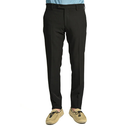BERWICH "SC SLIM" ポリエステル混 ノータックストレッチパンツ ブラック(black) 46 | GUARDAROBA MILANO OFFICIAL STORE