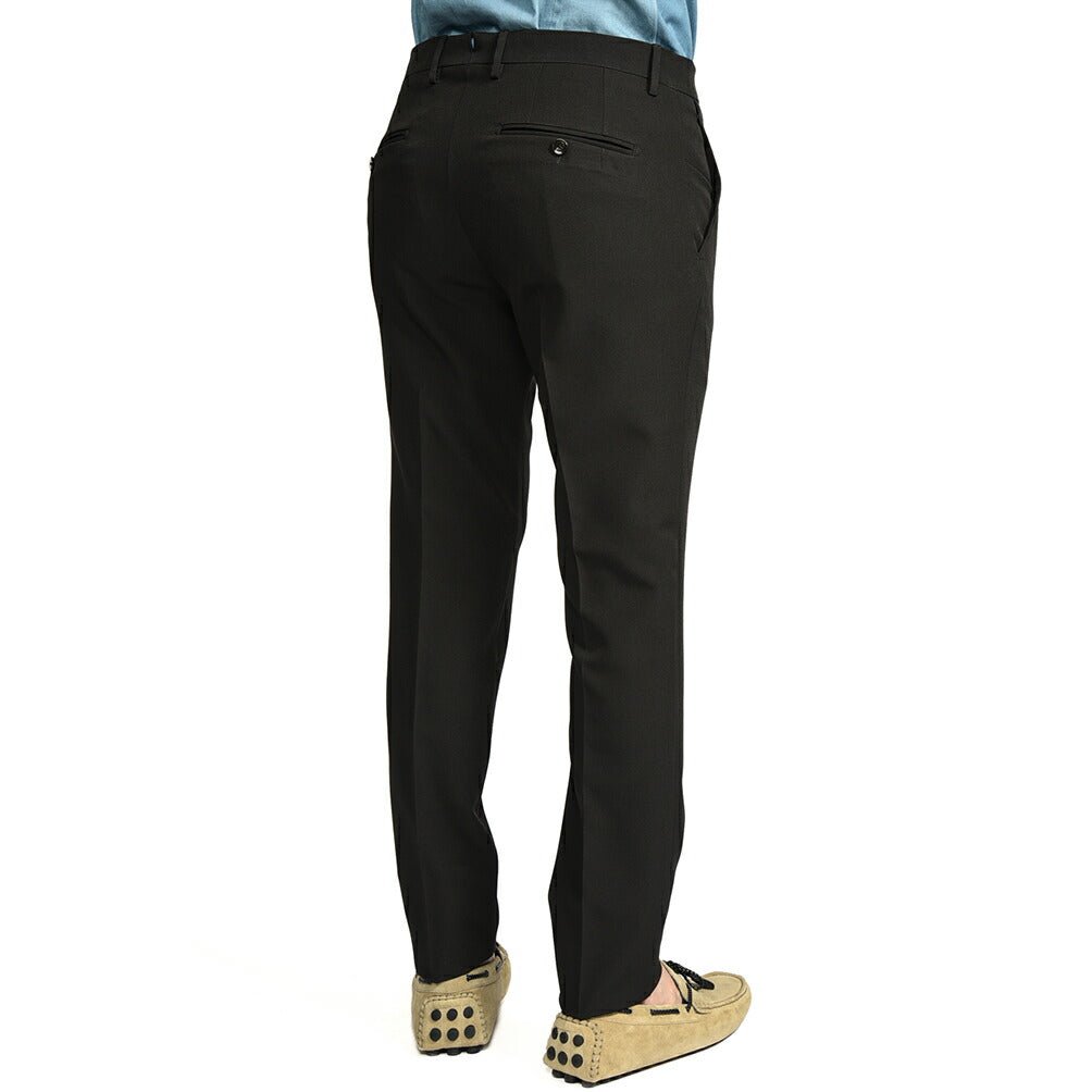 BERWICH "SC SLIM" ポリエステル混 ノータックストレッチパンツ ブラック(black) 46 | GUARDAROBA MILANO OFFICIAL STORE