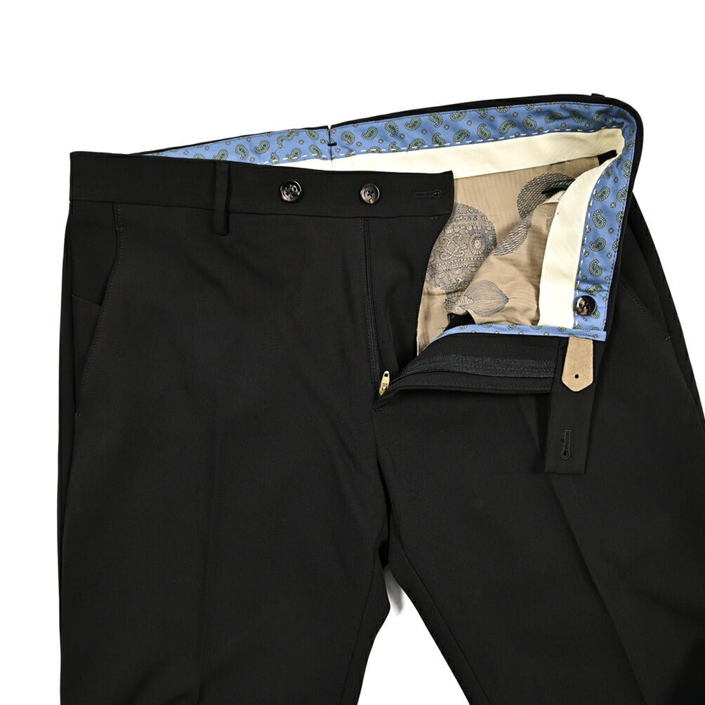 BERWICH "SC SLIM" ポリエステル混 ノータックストレッチパンツ ブラック(black) 46 | GUARDAROBA MILANO OFFICIAL STORE