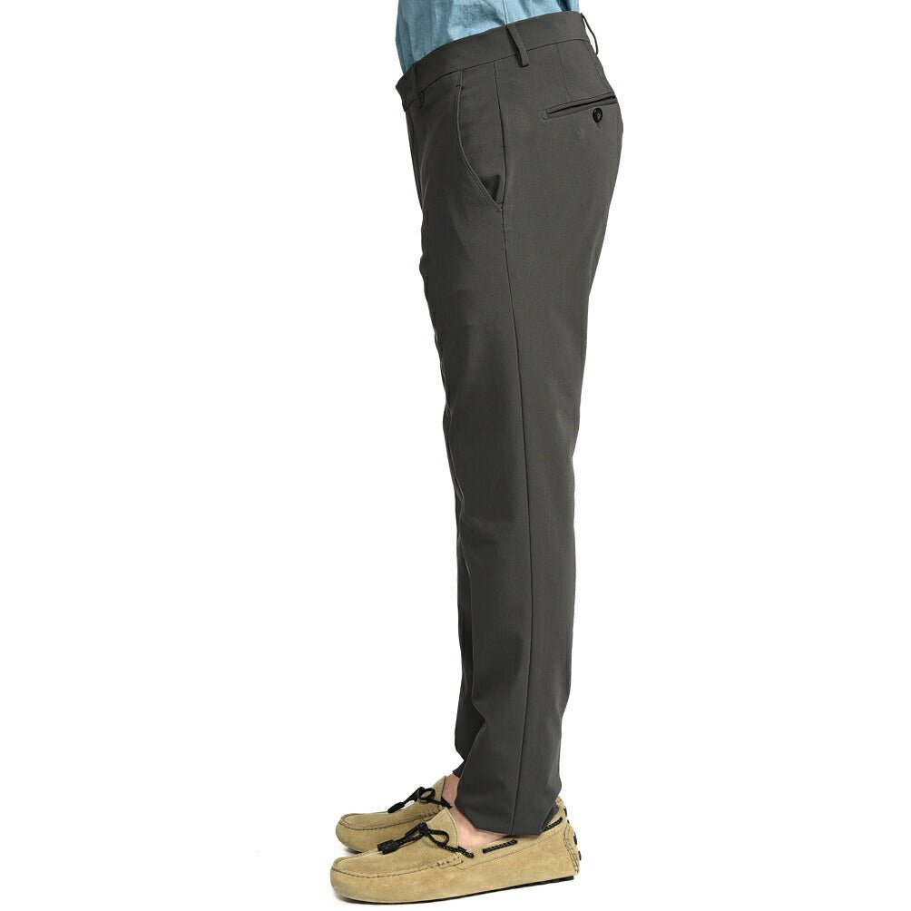 BERWICH "SC SLIM" ビスコース混 ノータックストレッチパンツ グレー(grey) 46 | GUARDAROBA MILANO OFFICIAL STORE