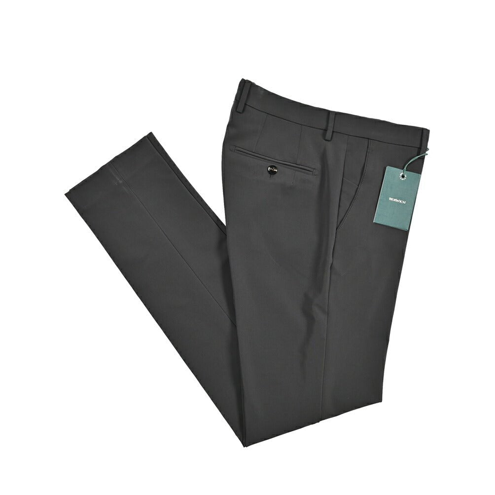 BERWICH "SC SLIM" ビスコース混 ノータックストレッチパンツ グレー(grey) 46 | GUARDAROBA MILANO OFFICIAL STORE