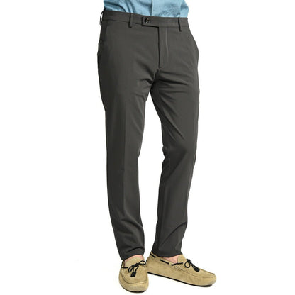 BERWICH "SC SLIM" ビスコース混 ノータックストレッチパンツ グレー(grey) 46 | GUARDAROBA MILANO OFFICIAL STORE