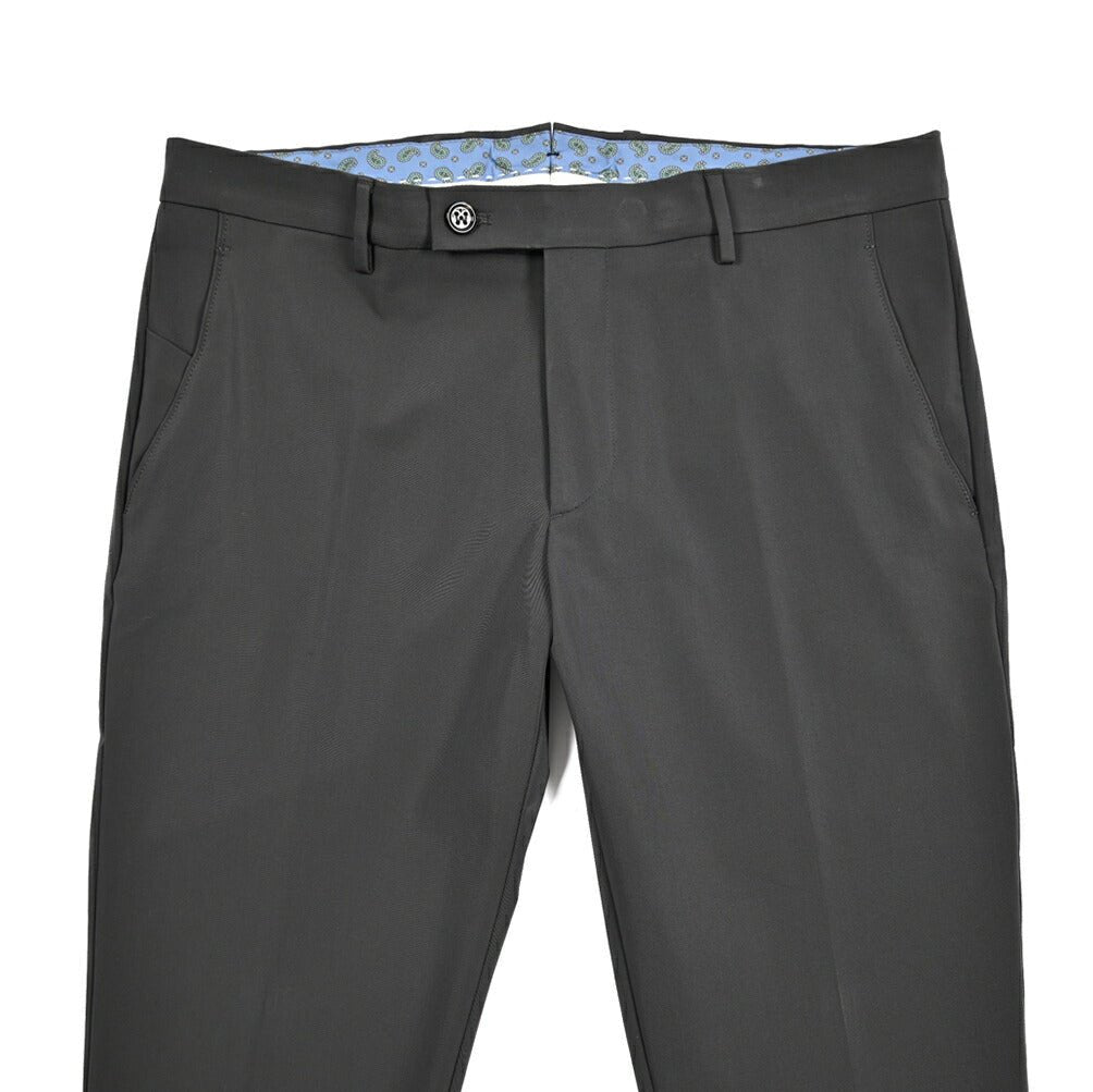 BERWICH "SC SLIM" ビスコース混 ノータックストレッチパンツ グレー(grey) 46 | GUARDAROBA MILANO OFFICIAL STORE