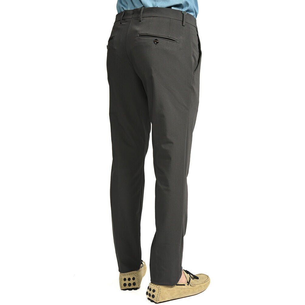BERWICH "SC SLIM" ビスコース混 ノータックストレッチパンツ グレー(grey) 46 | GUARDAROBA MILANO OFFICIAL STORE