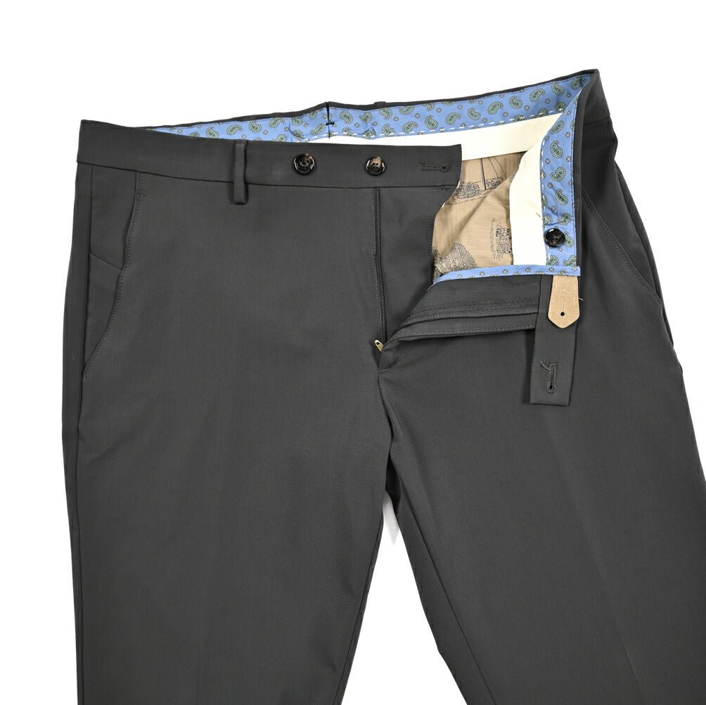 BERWICH "SC SLIM" ビスコース混 ノータックストレッチパンツ グレー(grey) 46 | GUARDAROBA MILANO OFFICIAL STORE