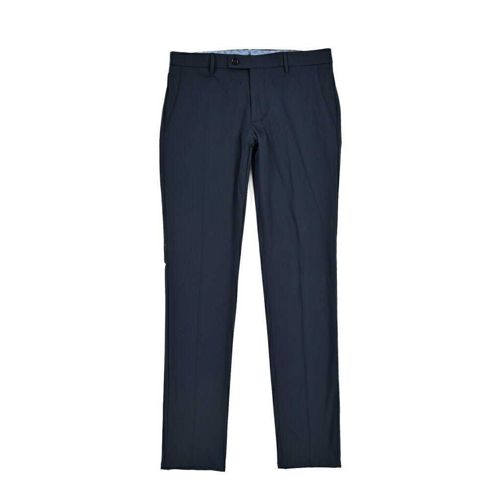 BERWICH "SC SLIM" ストレッチナイロン ノータックパンツ ネイビー(navy) 48 | GUARDAROBA MILANO OFFICIAL STORE