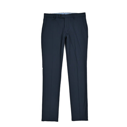 BERWICH "SC SLIM" ストレッチナイロン ノータックパンツ ネイビー(navy) 48 | GUARDAROBA MILANO OFFICIAL STORE