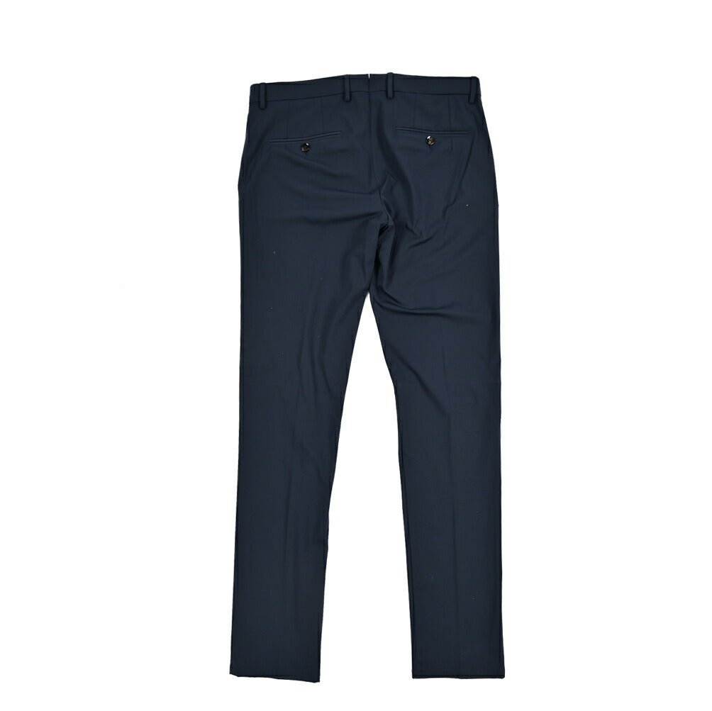 BERWICH "SC SLIM" ストレッチナイロン ノータックパンツ ネイビー(navy) 48 | GUARDAROBA MILANO OFFICIAL STORE