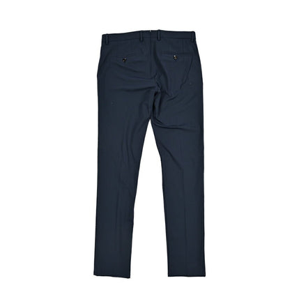 BERWICH "SC SLIM" ストレッチナイロン ノータックパンツ ネイビー(navy) 48 | GUARDAROBA MILANO OFFICIAL STORE