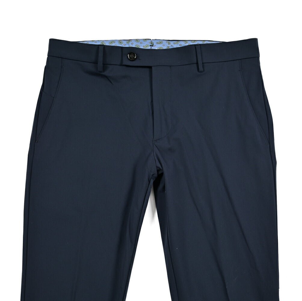 BERWICH "SC SLIM" ストレッチナイロン ノータックパンツ ネイビー(navy) 48 | GUARDAROBA MILANO OFFICIAL STORE