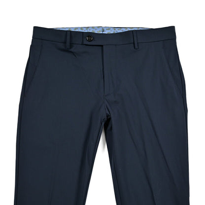 BERWICH "SC SLIM" ストレッチナイロン ノータックパンツ ネイビー(navy) 48 | GUARDAROBA MILANO OFFICIAL STORE
