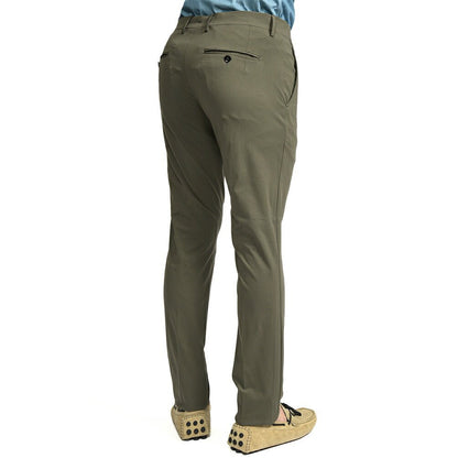 BERWICH "SC SLIM" ストレッチナイロン ノータックパンツ カーキグリーン(army) 46 | GUARDAROBA MILANO OFFICIAL STORE